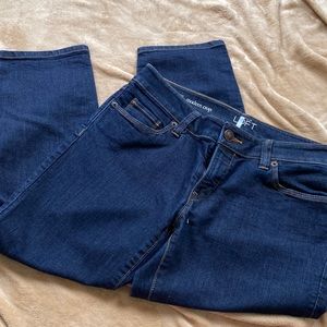 LOFT modern crop dark jeans size 6